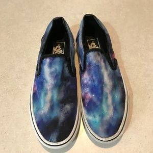 Vans men’ size 6.5 women’s size 8 galaxy classic slip-on
